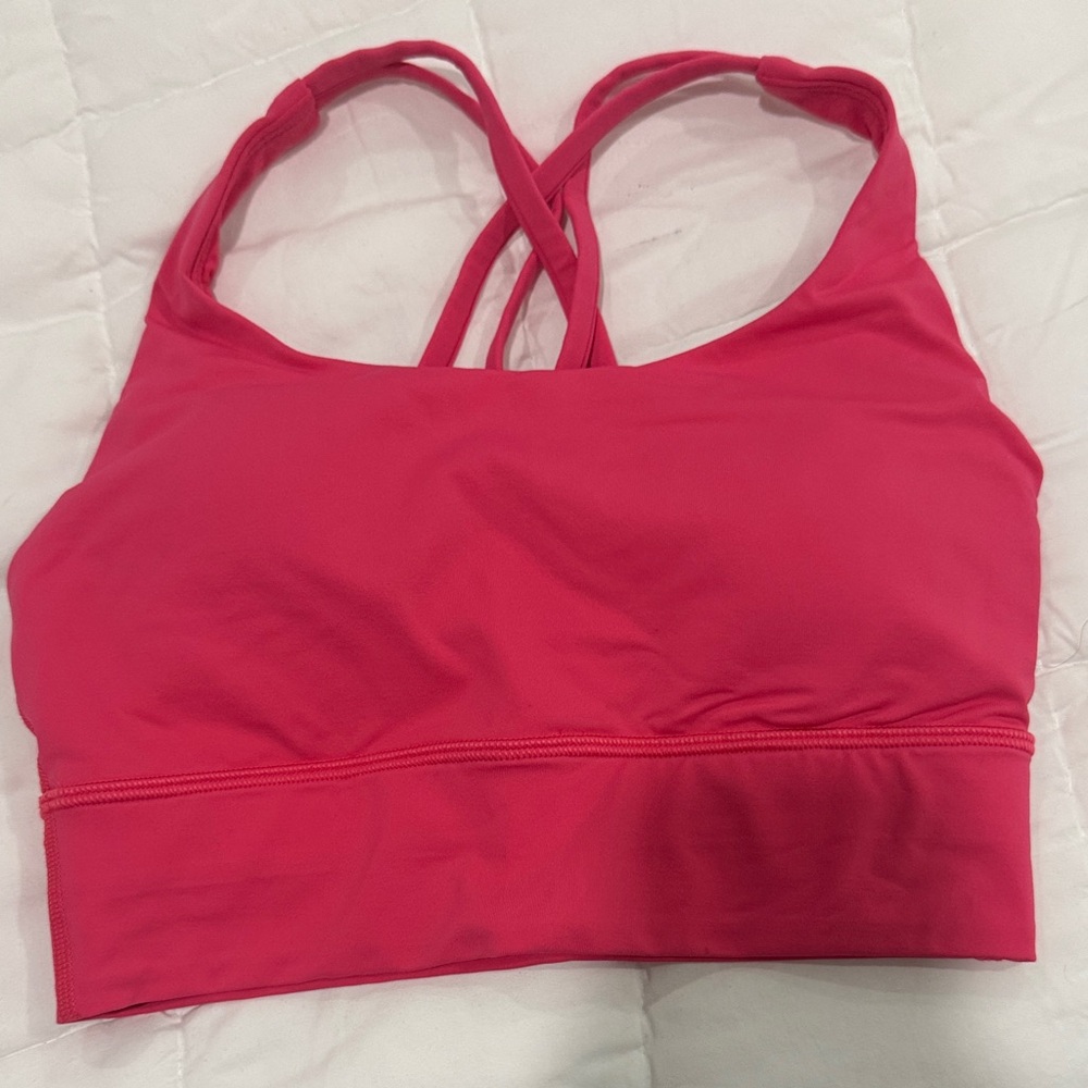 lululemon athletica  Pink Energy Longline Sports Bra